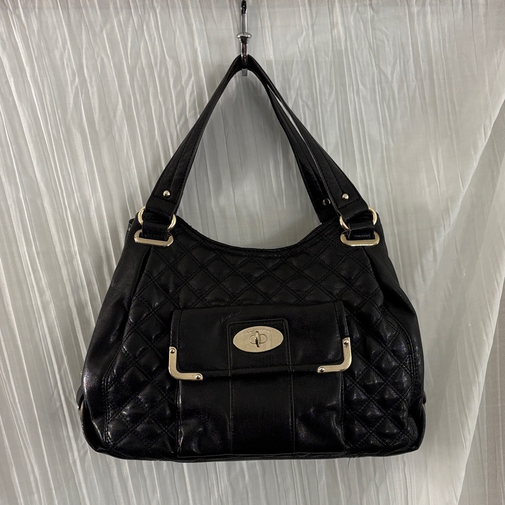 *EUC*Anne Klein Black Quilted Women's Shoulder Handbag